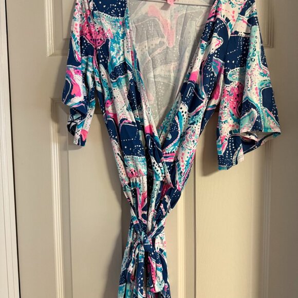 Lilly Pulitzer Madilyn Romper in Starfish - Picture 3 of 8